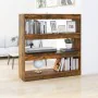 Estantería/divisor de espacios roble ahumado 100x30x103 cm by , Bookcases and shelves - Ref: Foro24-813632, Price: 87,92 €, D...