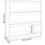 Estantería/divisor de espacios roble ahumado 100x30x103 cm by , Bookcases and shelves - Ref: Foro24-813632, Price: 87,92 €, D...