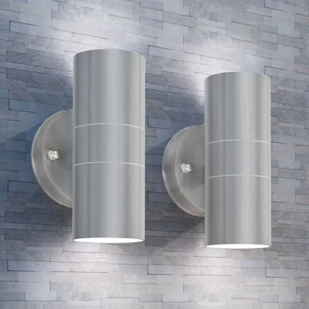 Lámpara de exterior 2 uds acero ascendente/descendente by , Outdoor lighting - Ref: Foro24-42415, Price: 52,94 €, Discount: %