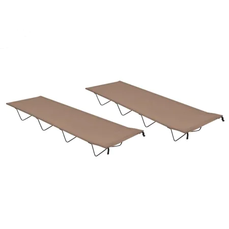 Camas de camping 2 uds tela Oxford y acero taupé 180x60x19 cm de , Catres - Ref: Foro24-312487, Precio: 61,94 €, Descuento: %