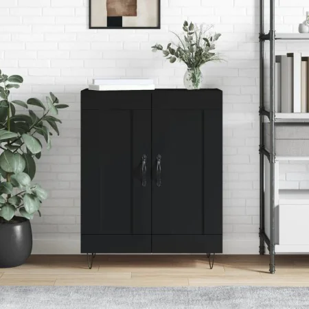 Aparador de madera de ingeniería negro 69,5x34x90 cm by , Sideboards - Ref: Foro24-830189, Price: 81,89 €, Discount: %