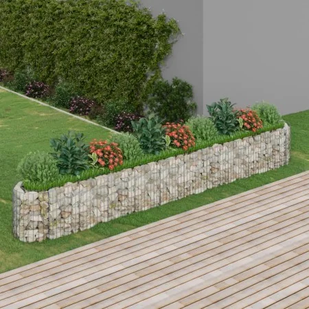 Arriate de gaviones de hierro galvanizado 400x50x50 cm by , Pots and planters - Ref: Foro24-152028, Price: 147,24 €, Discount: %