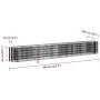 Arriate de gaviones de hierro galvanizado 400x50x50 cm by , Pots and planters - Ref: Foro24-152028, Price: 147,24 €, Discount: %