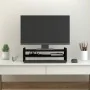 Soporte para monitor madera maciza de pino negro 50x27x15 cm by , Computer bases and risers - Ref: Foro24-814023, Price: 26,9...