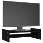 Soporte para monitor madera maciza de pino negro 50x27x15 cm by , Computer bases and risers - Ref: Foro24-814023, Price: 26,9...