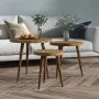 Juego de mesitas auxiliares 3 piezas MDF y hierro marrón oscuro by , Side tables - Ref: Foro24-286094, Price: 95,26 €, Discou...