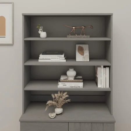 Aparador superior HAMAR pino macizo gris claro 90x30x100 cm by , Sideboards - Ref: Foro24-340435, Price: 95,28 €, Discount: %