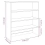 Aparador superior HAMAR pino macizo gris claro 90x30x100 cm by , Sideboards - Ref: Foro24-340435, Price: 95,28 €, Discount: %