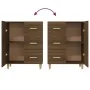 Aparador de madera de ingeniería marrón roble 69,5x34x90 cm von , Sideboards - Ref: Foro24-817353, Preis: 83,55 €, Rabatt: %
