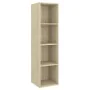 Mueble TV pared contrachapada color roble Sonoma 37x37x142,5 cm de , Muebles TV - Ref: Foro24-805492, Precio: 60,45 €, Descue...