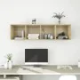 Mueble TV pared contrachapada color roble Sonoma 37x37x142,5 cm de , Muebles TV - Ref: Foro24-805492, Precio: 60,45 €, Descue...