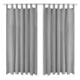 Cortinas de micro-raso con bucles 2 unidades 140x245 cm gris by , Curtains and curtains - Ref: Foro24-132215, Price: 32,04 €,...