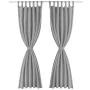 Cortinas de micro-raso con bucles 2 unidades 140x245 cm gris by , Curtains and curtains - Ref: Foro24-132215, Price: 32,04 €,...