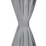 Cortinas de micro-raso con bucles 2 unidades 140x245 cm gris by , Curtains and curtains - Ref: Foro24-132215, Price: 32,04 €,...