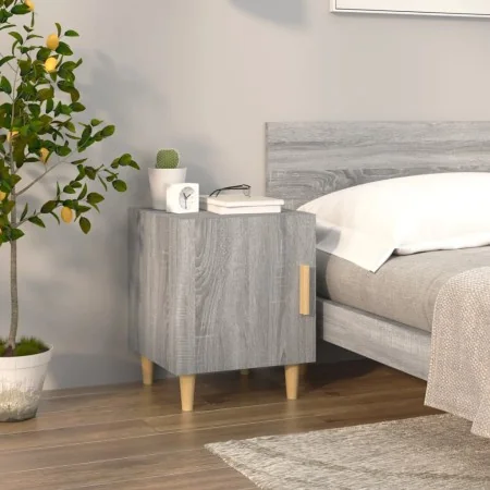 Mesita de noche madera contrachapada gris Sonoma de , Mesitas de noche - Ref: Foro24-817311, Precio: 38,30 €, Descuento: %