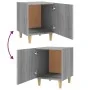 Mesita de noche madera contrachapada gris Sonoma de , Mesitas de noche - Ref: Foro24-817311, Precio: 38,30 €, Descuento: %
