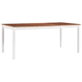 Mesa de comedor de madera de pino blanco y marrón 180x90x73 cm von , Küchen- und Esstische - Ref: Foro24-283408, Preis: 277,0...