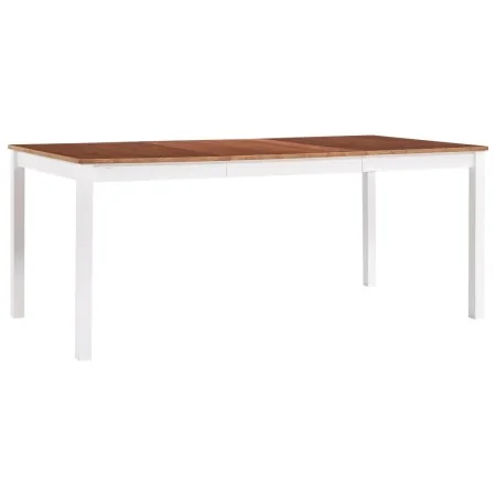 Mesa de comedor de madera de pino blanco y marrón 180x90x73 cm von , Küchen- und Esstische - Ref: Foro24-283408, Preis: 277,0...