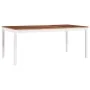 Mesa de comedor de madera de pino blanco y marrón 180x90x73 cm von , Küchen- und Esstische - Ref: Foro24-283408, Preis: 277,0...