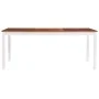 Mesa de comedor de madera de pino blanco y marrón 180x90x73 cm von , Küchen- und Esstische - Ref: Foro24-283408, Preis: 277,0...