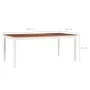 Mesa de comedor de madera de pino blanco y marrón 180x90x73 cm von , Küchen- und Esstische - Ref: Foro24-283408, Preis: 277,0...