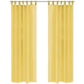 Cortinas de gasa 2 unidades 140x175 cm amarillo by , Curtains and curtains - Ref: Foro24-132248, Price: 20,51 €, Discount: %