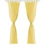 Cortinas de gasa 2 unidades 140x175 cm amarillo de , Cortinas y visillos - Ref: Foro24-132248, Precio: 20,51 €, Descuento: %