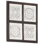 Panel de pared tallado a mano MDF marrón y blanco 40x40x1,5 cm de , Recubrimiento de paredes - Ref: Foro24-321653, Precio: 23...