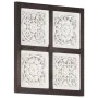 Panel de pared tallado a mano MDF marrón y blanco 40x40x1,5 cm de , Recubrimiento de paredes - Ref: Foro24-321653, Precio: 23...