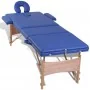 Mesa camilla de masaje de madera plegable de tres cuerpos azules by , massage tables - Ref: Foro24-110079, Price: 157,52 €, D...