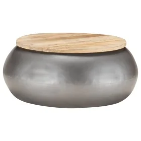 Mesa de centro de madera maciza de mango gris 68x68x30 cm by , Coffee table - Ref: Foro24-323531, Price: 173,65 €, Discount: %