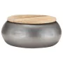 Mesa de centro de madera maciza de mango gris 68x68x30 cm by , Coffee table - Ref: Foro24-323531, Price: 173,65 €, Discount: %