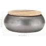 Mesa de centro de madera maciza de mango gris 68x68x30 cm by , Coffee table - Ref: Foro24-323531, Price: 173,65 €, Discount: %