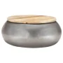 Mesa de centro de madera maciza de mango gris 68x68x30 cm by , Coffee table - Ref: Foro24-323531, Price: 173,65 €, Discount: %
