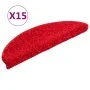 Alfombras de peldaños de escalera 15 uds rojo 56x17x3 cm de , Alfombrillas para escalones - Ref: Foro24-133899, Precio: 69,77...