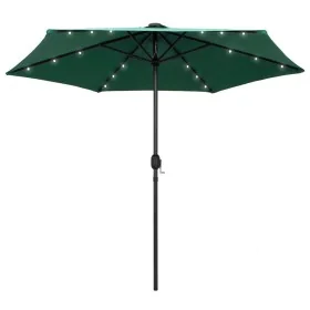 Sombrilla de jardín con luces LED palo de aluminio verde 270 cm von , Sonnenschirme - Ref: Foro24-47352, Preis: 88,37 €, Raba...