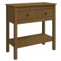 Mesa consola de madera maciza de pino marrón miel 75x35x75 cm by , Side tables - Ref: Foro24-814622, Price: 137,29 €, Discoun...