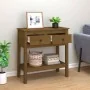 Mesa consola de madera maciza de pino marrón miel 75x35x75 cm by , Side tables - Ref: Foro24-814622, Price: 137,29 €, Discoun...