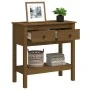 Mesa consola de madera maciza de pino marrón miel 75x35x75 cm by , Side tables - Ref: Foro24-814622, Price: 137,29 €, Discoun...