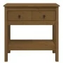 Mesa consola de madera maciza de pino marrón miel 75x35x75 cm by , Side tables - Ref: Foro24-814622, Price: 137,29 €, Discoun...
