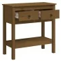 Mesa consola de madera maciza de pino marrón miel 75x35x75 cm by , Side tables - Ref: Foro24-814622, Price: 137,29 €, Discoun...