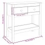 Mesa consola de madera maciza de pino marrón miel 75x35x75 cm by , Side tables - Ref: Foro24-814622, Price: 137,29 €, Discoun...