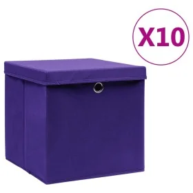 Cajas de almacenaje con tapas 10 uds morado 28x28x28 cm von , Aufbewahrungskörbe - Ref: Foro24-325214, Preis: 60,10 €, Rabatt: %