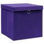 Cajas de almacenaje con tapas 10 uds morado 28x28x28 cm by , Storage baskets - Ref: Foro24-325214, Price: 60,10 €, Discount: %