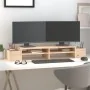 Soporte para monitor madera maciza de pino 100x27,5x15 cm de , Bases y elevadores para ordenadores - Ref: Foro24-813969, Prec...