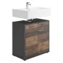 FMD Armario para lavabo de baño con 2 puertas matera oscuro old style von , Badezimmerwaschtische - Ref: Foro24-429457, Preis...