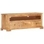Mueble de TV madera maciza de acacia marrón 110x30x40 cm by , TV Furniture - Ref: Foro24-337850, Price: 211,19 €, Discount: %