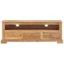 Mueble de TV madera maciza de acacia marrón 110x30x40 cm by , TV Furniture - Ref: Foro24-337850, Price: 211,19 €, Discount: %