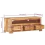 Mueble de TV madera maciza de acacia marrón 110x30x40 cm by , TV Furniture - Ref: Foro24-337850, Price: 211,19 €, Discount: %