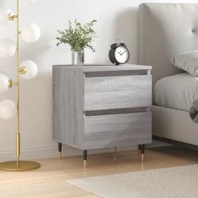 Mesita de noche madera de ingeniería gris Sonoma 40x35x50 cm by , Nightstands - Ref: Foro24-826872, Price: 48,81 €, Discount: %